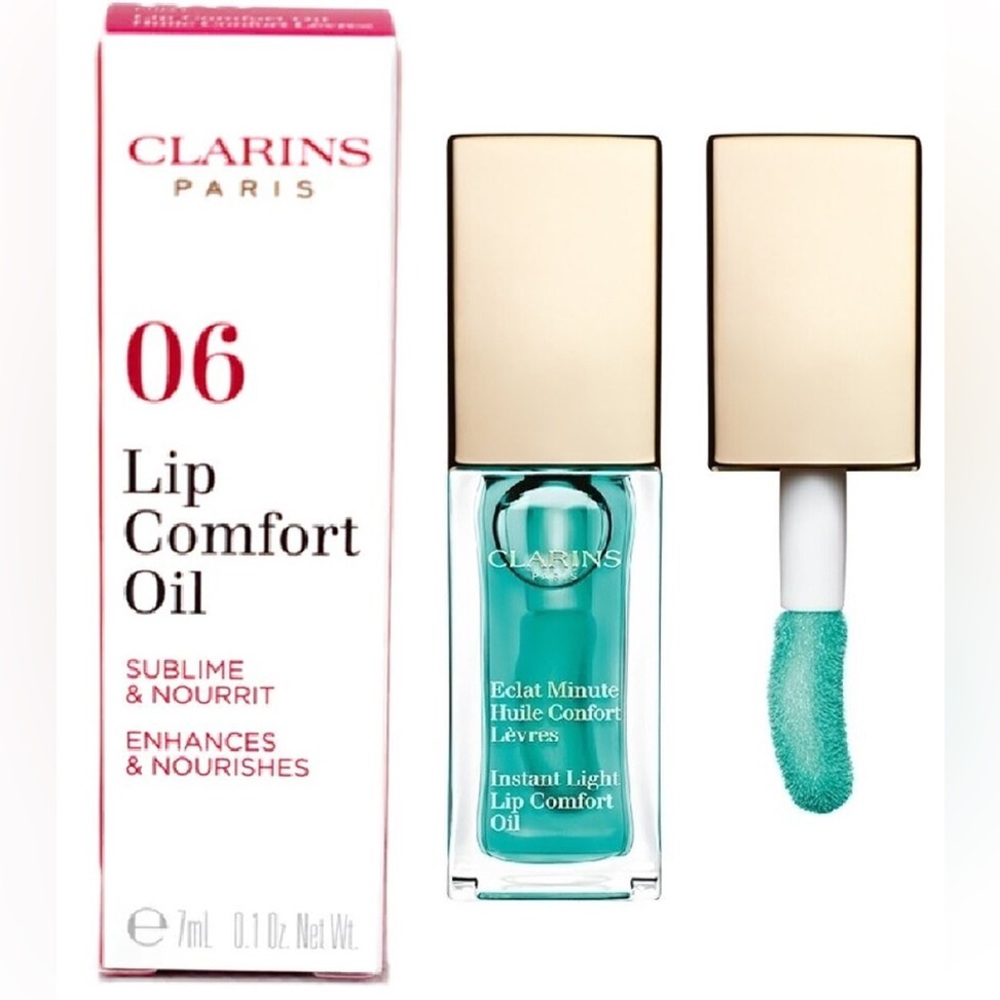 Clarins Lip Comfort Oil 06 - Field Mint‎ 2,8mL/0.9oz, MINI Size, New in Box